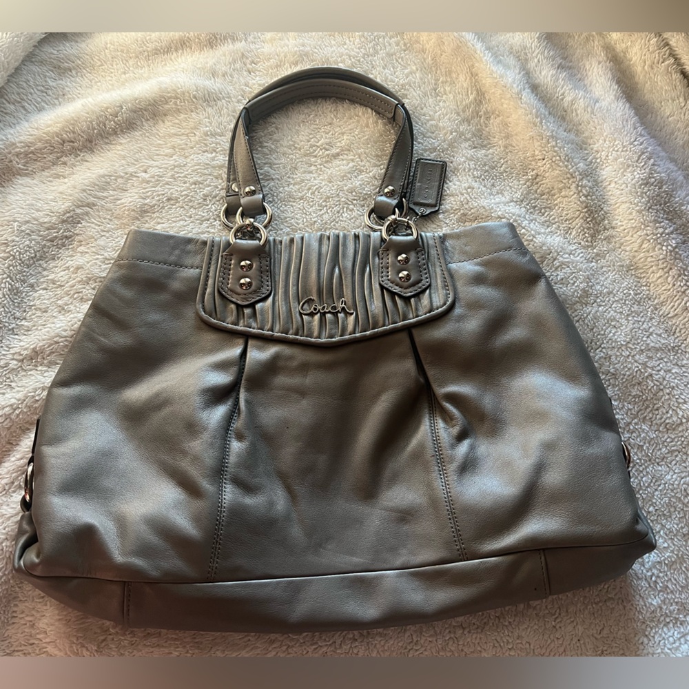 Coach Ashely Bag in Charcoal Gray